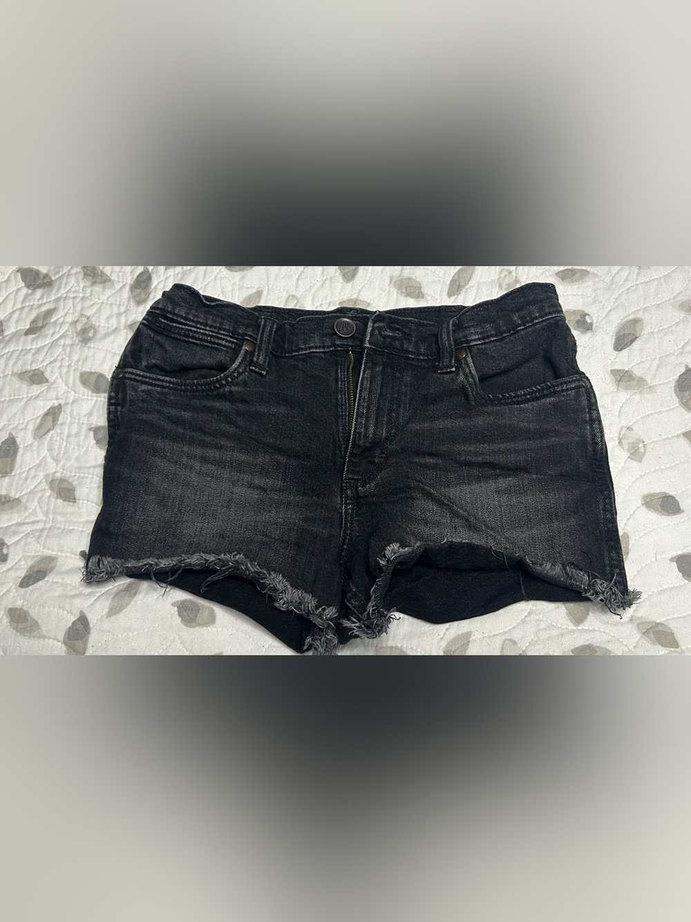 Wrangler Black Denim Cutoff Jean Shorts